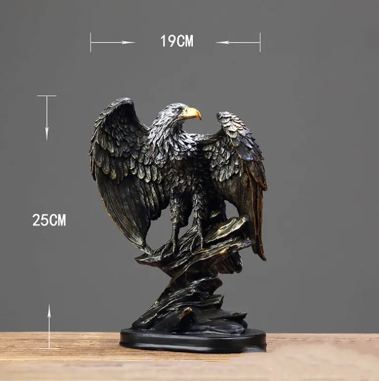 Custom resin eagle sculpture luxury home decoration animal tiger lion horse eagle figurines gift c eagle statue resin craft