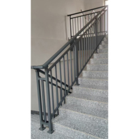 Rampe en verre et métal moderne sur mesure pour usine |   Rampe d'escalier en alliage d'aluminium pour balcon |   Balustrade résistante à la rouille avec revêtement en poudre