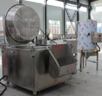 Friteuse à cuve en acier inoxydable avec agitateur, chauffage gaz/électrique pour la friture de chips de pommes de terre, de manioc, de bananes et la transformation de snacks
