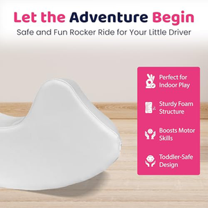 Pabrik lembut kursi <span class=keywords><strong>Rocker</strong></span> busa putih kustom kursi balita lembut mebel goyang anak-anak dalam ruangan - Product Image 2