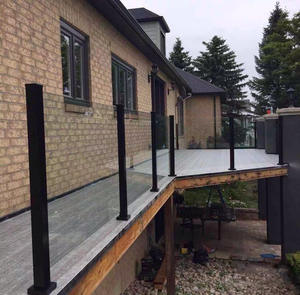 Postes de barandilla de vidrio infinito, Venta caliente escalera/balcón barandilla de vidrio barandilla de cubierta de poste - Product Image 4