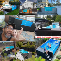 Chic Escape Mini-piscine rectangulaire hors-sol en fibre de verre, jacuzzi de trempage et spa pour couples à domicile