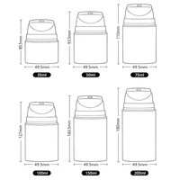 Emballage cosmétique en plastique écologique PP PCR de 35 ml, 50 ml, 75 ml, 100 ml, flacon de crème, flacon pompe sans air de 150 ml