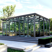 Kit d'assemblage DIY de véranda multifonctionnelle en aluminium - Design moderne écologique à énergie solaire pour usage extérieur de villa résidentielle
