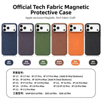 Étui de protection magnétique en tissu tressé pour iPhone 17 Pro Max, avec bouton IA et fonction anti-traces de doigts