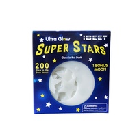 Offre Spéciale étoile lune brillant dans le noir Stickers muraux pour la décoration de la chambre à coucher 3.8CM 201 pièces par ensemble