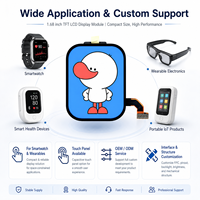 Maßgefertigtes 1,68 Zoll IPS TFT LCD Modul 360x390 ST77916 Treiber-IC 28,84x31,4mm 600cd/m² Helligkeit -20°C-70°C für Smartwatch