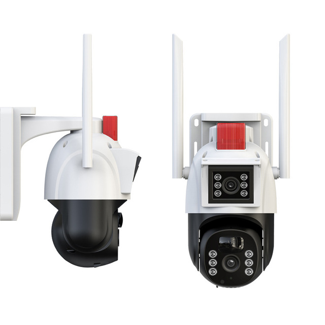 HIGH HOME Outdoor Wireless WiFi IP Camera Security V380 Pro 2 Lens 2PCS 4MP Sim Card Surveillance PTZ Solar CMOS 360 Wide