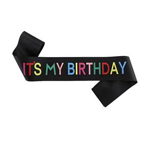 PARTYMENT Cinturón Ceremonial <span class=keywords><strong>de</strong></span> Tela Satén Transfronterizo para <span class=keywords><strong>Niña</strong></span> con Correa para el Hombro, Decoración <span class=keywords><strong>de</strong></span> Fiesta <span class=keywords><strong>de</strong></span> Cumpleaños 'Es <span class=keywords><strong>Mi</strong></span> Cumpleaños' - Product Image 4