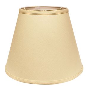 DB Deep Empire Coastal Design Abat-jour rigide Rondelle Fitter Beige PVC Tissu Lampes de table avec lin naturel 10 \ "Top X - Product Image 3