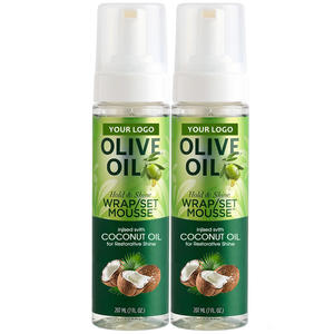 Mousse revitalisante sans rinçage pour cheveux bouclés, huile d'olive et de noix de coco, spray nourrissant pour cheveux, spray coiffant anti-frisottis - Product Image 1