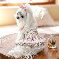 Robe Lolita Mignonne pour Chien, Jupe Princesse en Dentelle pour Petits Chiens et Chats, Robe de Fête d'Anniversaire Douce pour Chiots, Vêtements de Luxe pour Animaux de Compagnie