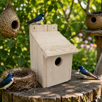 Kits de nichoirs à oiseaux DIY pour enfants à peindre, nichoir en bois non fini, petit nid en bois non fini prêt à peindre ou à décorer