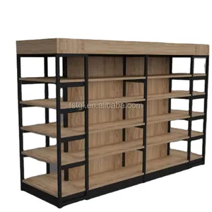 Grill de supermarché en <span class=keywords><strong>bois</strong></span>, étagère en <span class=keywords><strong>bois</strong></span>, prix d'usine - Product Image 1