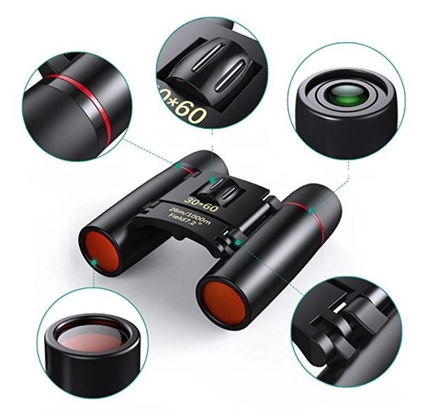 Choice Dropshipping 30x60 Folding Binoculars with Low Light Night Vision for Outdoor Bird Watching Kids Toy