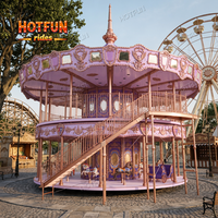 Carrousel Électrique à Double Niveaux de Qualité Supérieure pour 88 Personnes, Chevaux pour Manèges de Carnaval, Équipement de Parc d'Attractions