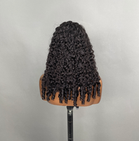Perruque mi-tête naturelle noire brésilienne vierge birmane en cheveux humains, sans colle, installation facile, ajustement sûr pour les jeunes femmes noires