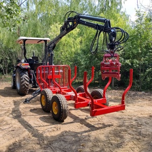 Schwerlast 7m Forst- und Landwirtschaftlicher Hydraulischer Holzgreifer mit Zapfwelle (PTO) ATV-Holzkran-Anhänger für Traktoren - Product Image 2