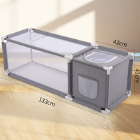 Grande boîte de couvaison portable pour poussins avec fenêtres en maille, enclos en tissu Oxford pour poulets, poussins de canard, chiots et petits animaux