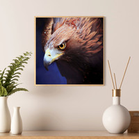 Peinture Diamant Personnalisée Aigle Animal DIY 5D sur Toile Polyester 30x30 pour Décoration Maison Moderne en Gros