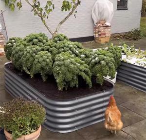 Kits de jardinières surélevées modulaires en métal, grandes jardinières en acier pour l'extérieur - Product Image 5