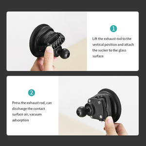 VINmounts 1inch Suction Cup Mount <b>Stand</b> Holder 360 Degree Rotating Rubber Ball Aluminium Alloy Rubber Camera/Mobile <b>Stand</b> - Product Image 5