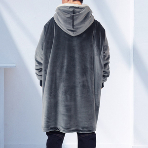 Tùy Chỉnh Dành Cho Người Lớn Sang Trọng Mùa Đông Mềm Mặc TV Quá Khổ Lông Cừu Ấm Cúng Áo Sherpa Áo Chăn Với Tay Áo - Product Image 3