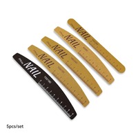 1/5 pièces Outils de manucure : Limes à ongles avec échelle graduée, Planches de ponçage et de polissage pour extensions d'ongles naturels et artificiels, Utilisation en salon et à domicile