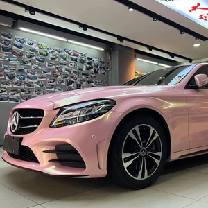 High Gloss PET fantasy sakura pink Car Wrap <b>Vinyl</b> Film 6.5-8.5mil Self-healing Color Changing Body sticker OEM Factory Supply - Product Image 1