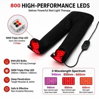 Solution de thérapie par lumière rouge infrarouge professionnelle VU 660nm, pantalon de luminothérapie à intensité réglable pour la relaxation musculaire