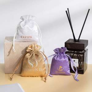 <b>Mini</b> Satin <b>Bags</b> Luxury Drawstring <b>Bag</b> Wholesale Jewelry Storage <b>Gift</b> Pouches Silk Pouch Custom Logo - Product Image 3