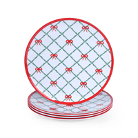Assiette en mélamine festive, réutilisable, incassable, de qualité alimentaire, pour le dîner de Noël en famille, les banquets de fin d'année, l'utilisation quotidienne en cuisine et à la table