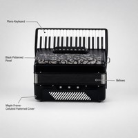 Accordéon Piano Portable 37 Touches 80 Basses avec Commutateur de Tonalité pour Adultes Débutants, Pratique et Performances Live