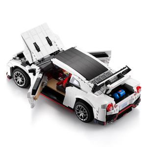 SJY-C61020W GTR R35 Sport Racing Car DIY Technical <b>Building</b> Block Bricks RC Car Educational <b>Toys</b> for Kids Children - Product Image 4