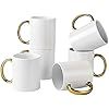 M R.R Sublimation Blanks 11oz Tasses à café en céramique blanche pour thé, lait, latte, cacao chaud