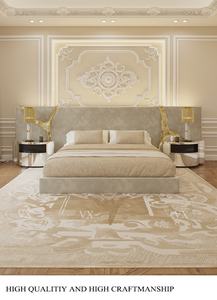 Canapé sectionnel de luxe haut de gamme sur mesure pour villa, qualité supérieure, rembourré, trois places, pieds en acier inoxydable, solution complète - Product Image 4