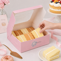 Scatole per Pasticceria in Carta con Finestra Pieghevole e Logo Personalizzato, per Torte, Biscotti, Pasticcini, Macaron, Ciambelle e Pane