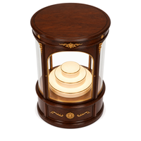 Vitrine de présentation de bijoux en bois sculpté de style européen avec éclairage LED pour l'exposition de parfums et cosmétiques en showroom