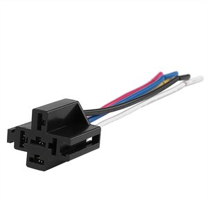 Automotive <b>Relay</b> Socket 5P 12/24V 40A Wire Terminal With Colored Wires For Car Electrical Systems - Product Image 4