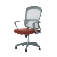 Chaise de bureau ergonomique de direction moderne à dossier mi-haut en maille, réglable en hauteur et pivotante, haut de gamme, avec pièces en acier et plastique