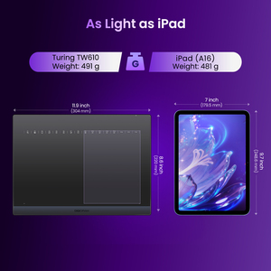 Tavoletta Grafica Digitale DigiDraw TW610 BT - Wireless con Penna <span class=keywords><strong>per</strong></span> Artisti Professionisti e Illustratori - Product Image 3