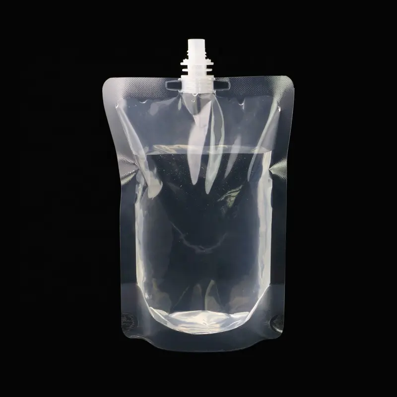 China top spout biodegradable liquid bag/250ml Spout Pouch/clear stand-up Water Pouch