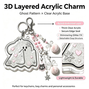 Floating sequins <b>keychain</b> Transparent acrylic charm Bag accessory key chain <b>Custom</b> acrylic <b>keychain</b> - Product Image 2