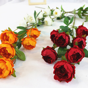 Lmetifp — <span class=keywords><strong>bouquet</strong></span> de pivoines artificielles en soie, arrangement de fleurs, 7 têtes pour mariage - Product Image 6