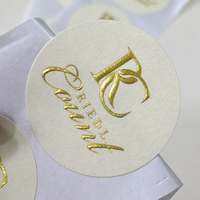 Autocollant décoratif rond personnalisé en feuille d'or, autocollant en papier artistique gaufré, autocollant de sceau cadeau pour boîte de cosmétiques ou de vin