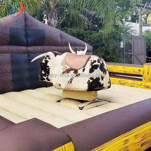 Toro Mecánico Inflable Eléctrico para Parque <span class=keywords><strong>de</strong></span> Atracciones, Fabricante Chino, Juego Inflable Rojo Tipo Rodeo <span class=keywords><strong>en</strong></span> <span class=keywords><strong>Venta</strong></span> - Product Image 1