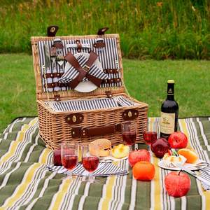 Panier <span class=keywords><strong>de</strong></span> pique-nique pliable OEM en <span class=keywords><strong>osier</strong></span> blanc pour 6 personnes, personnalisé, isolé, pour enfants, extérieur, pliable, pour 4 personnes avec couvercle - Product Image 5