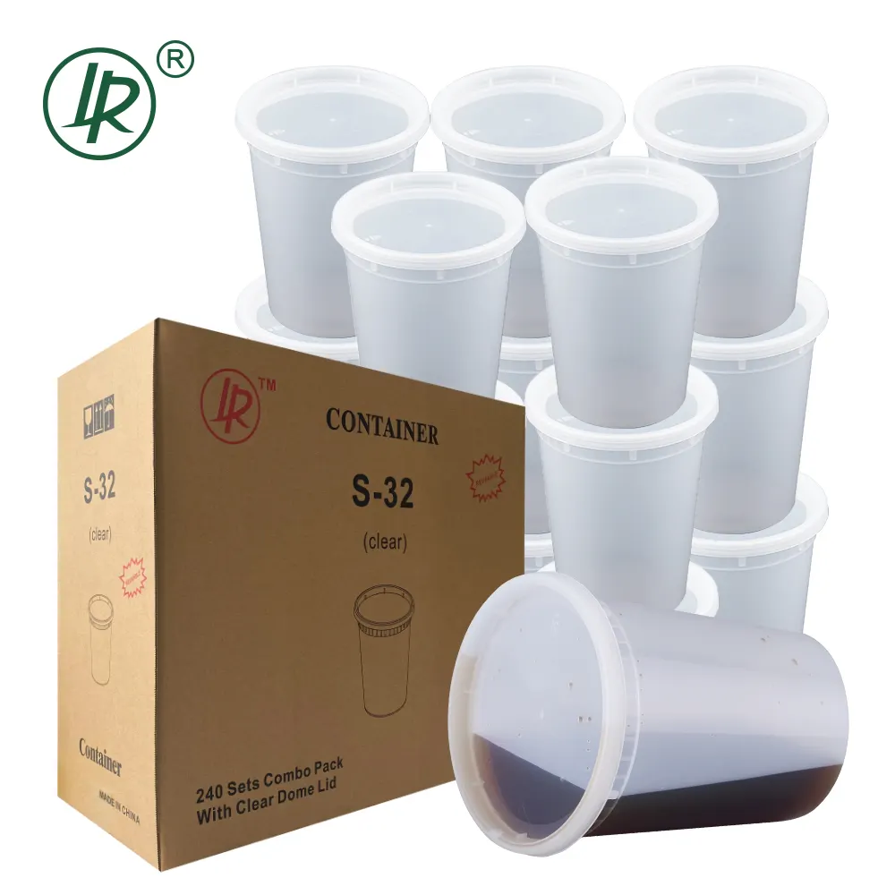 32 oz Factory direct best-selling deli food container soup bowl take-out Disposable plastic soup cup for restaurant