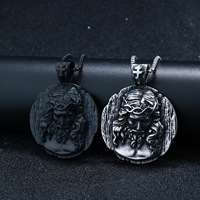 Hip Hop Punk Saint Benoît Jésus Pièce Religieuse En Acier Inoxydable Bijoux De Mode 18k Pvd Plaqué Or Pendentif Colliers pour Hommes