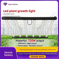 Pasokan Pabrik Lampu LED Tanaman Lipat 720W Efisiensi Tinggi PPFD untuk Pertumbuhan Vegetatif dan Berbunga